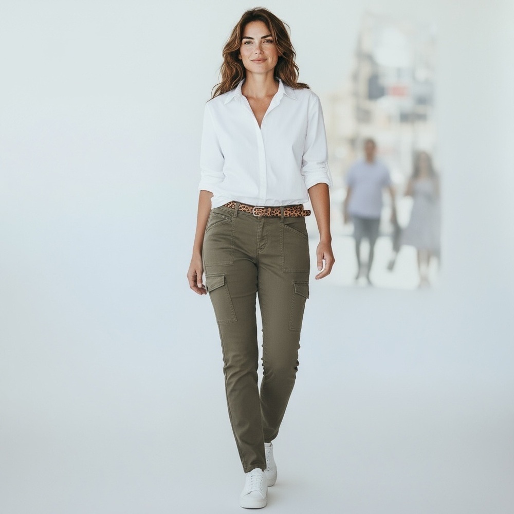 Pistola Army Green Skinny Cargo Pants - Picture 7 of 7